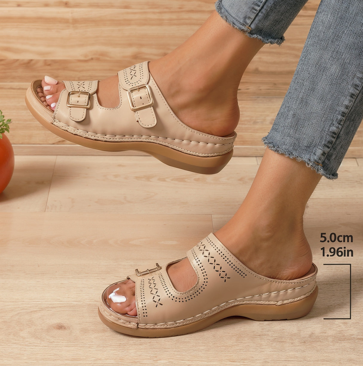 Linda – Superwygodne Ortopedyczne Klapki Wsuwane z Wspierającą Podeszwą