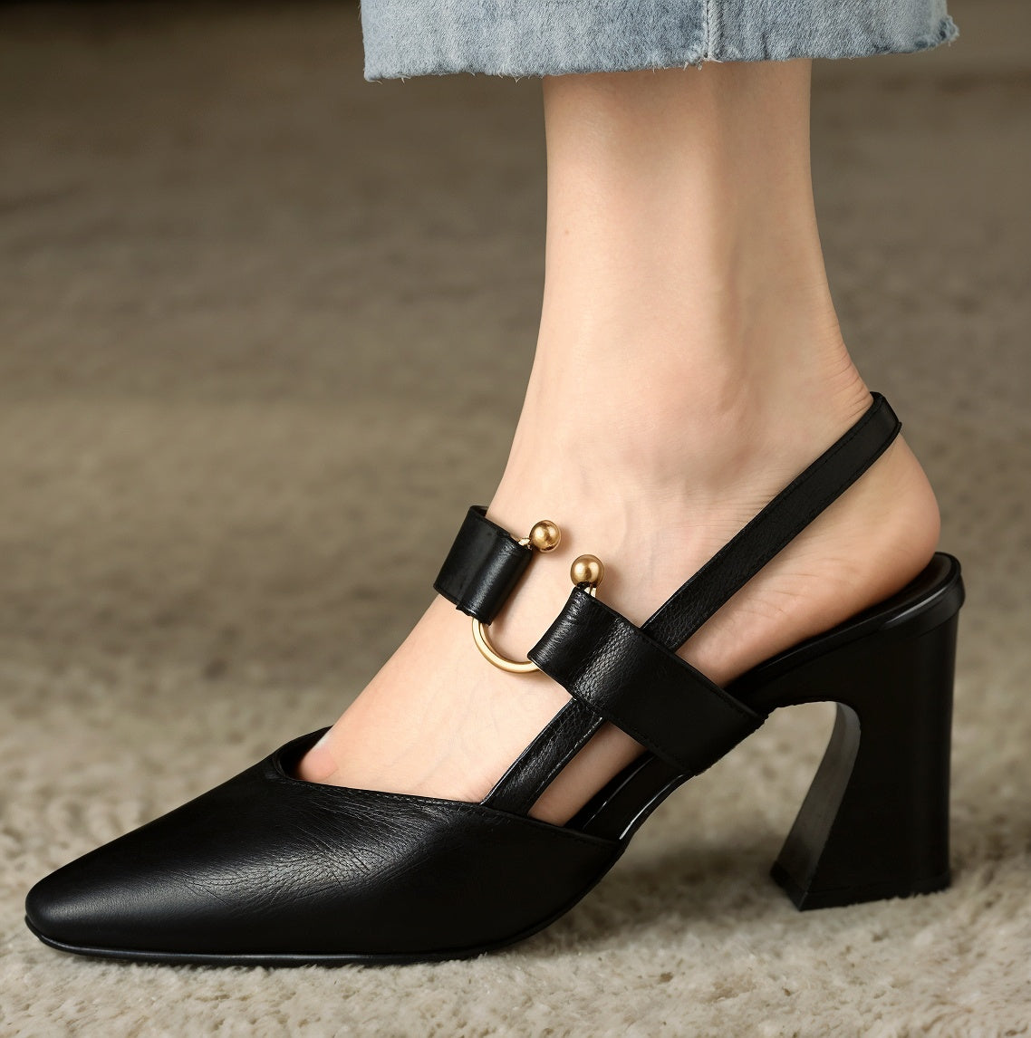 Isabella – Eleganckie Ortopedyczne Czółenka na Stabilnym Obcasie dla Maksymalnej Wygody