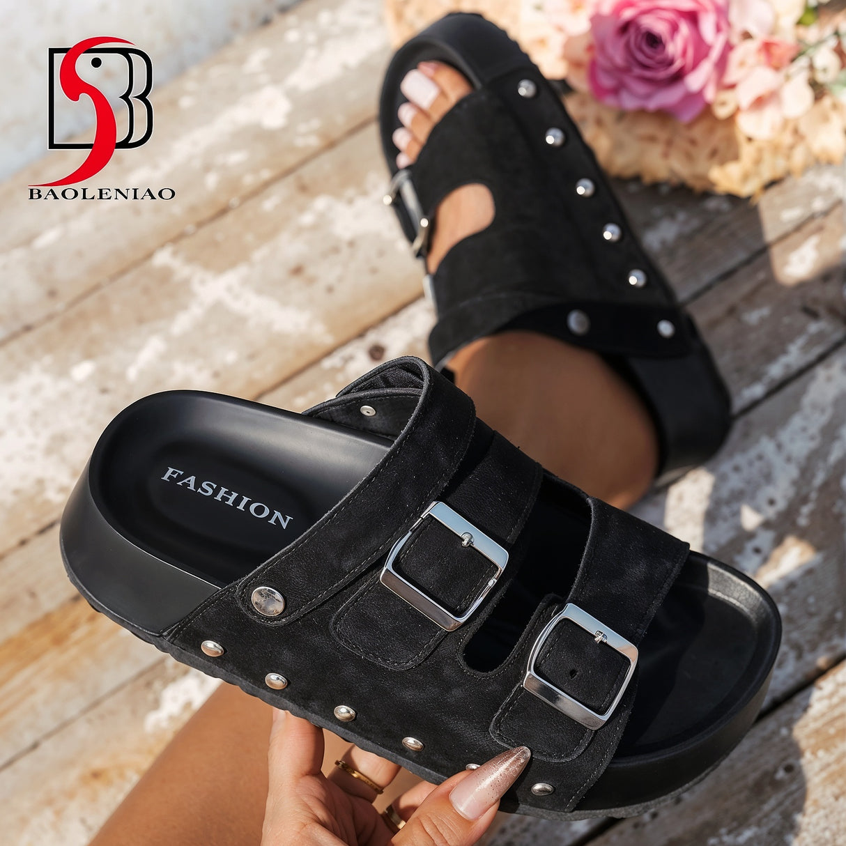 Vicky – Ultra Wygodne Ortopedyczne Sandały na Platformie z Klamrami