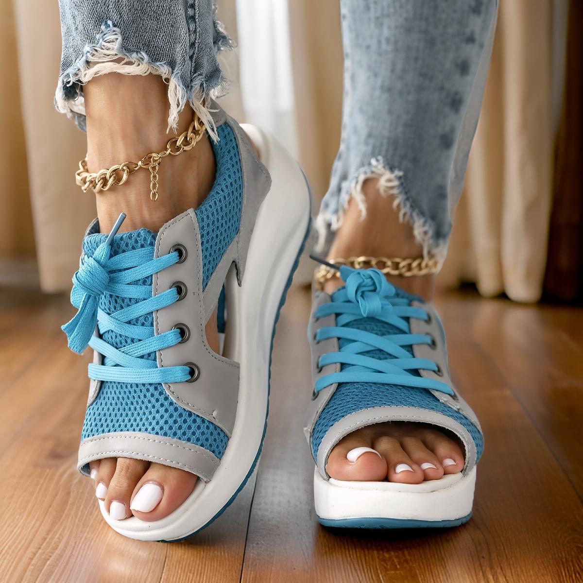 Sienna – Ortopedyczne Oddychające Damskie Buty Sportowe Sznurowane