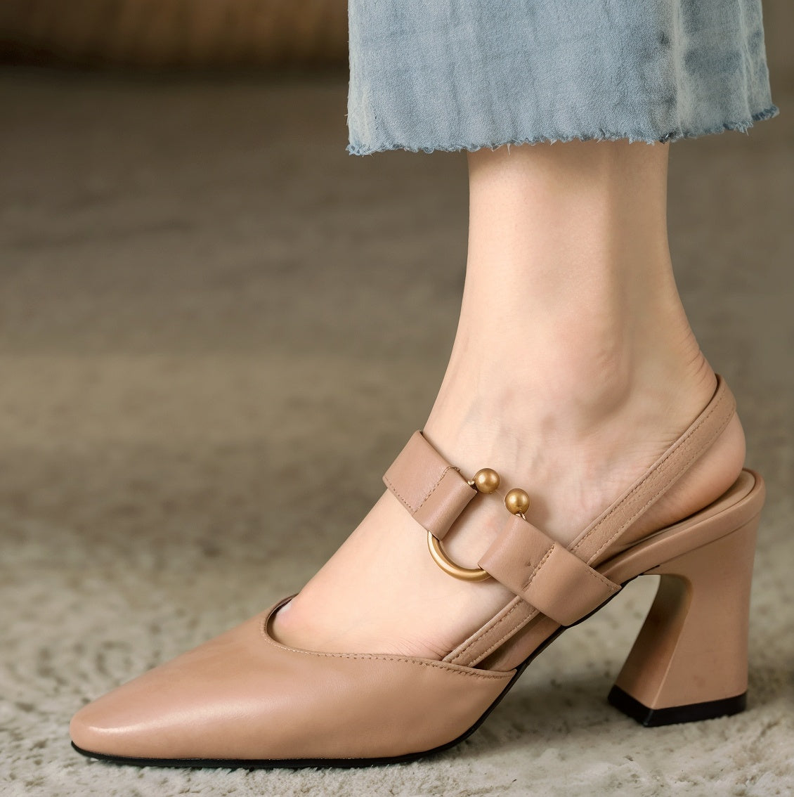 Isabella – Eleganckie Ortopedyczne Czółenka na Stabilnym Obcasie dla Maksymalnej Wygody