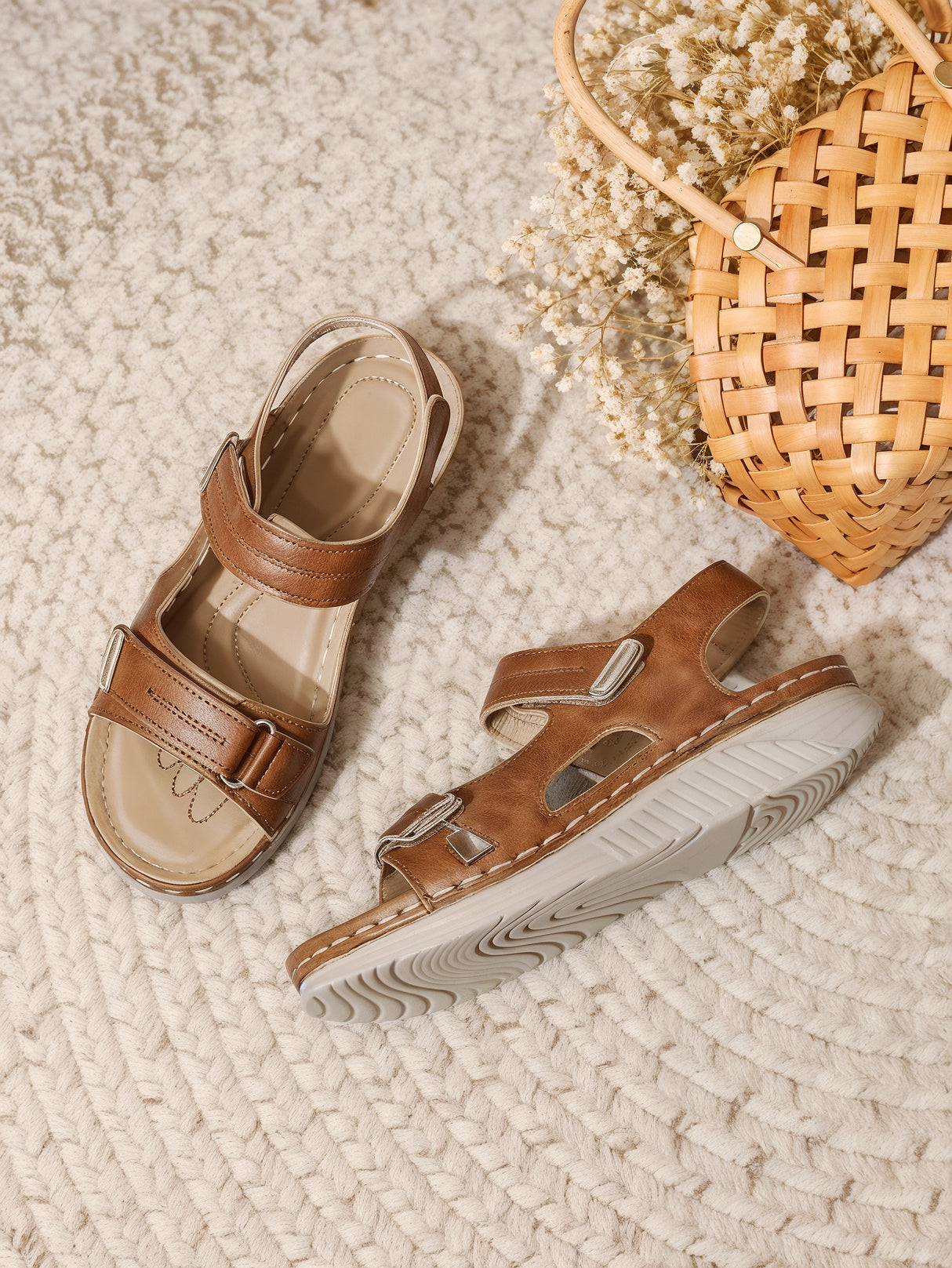 Samantha – Niezwykle Wygodne Ortopedyczne Sandały Wsuwane z Podparciem Łuku Stopy