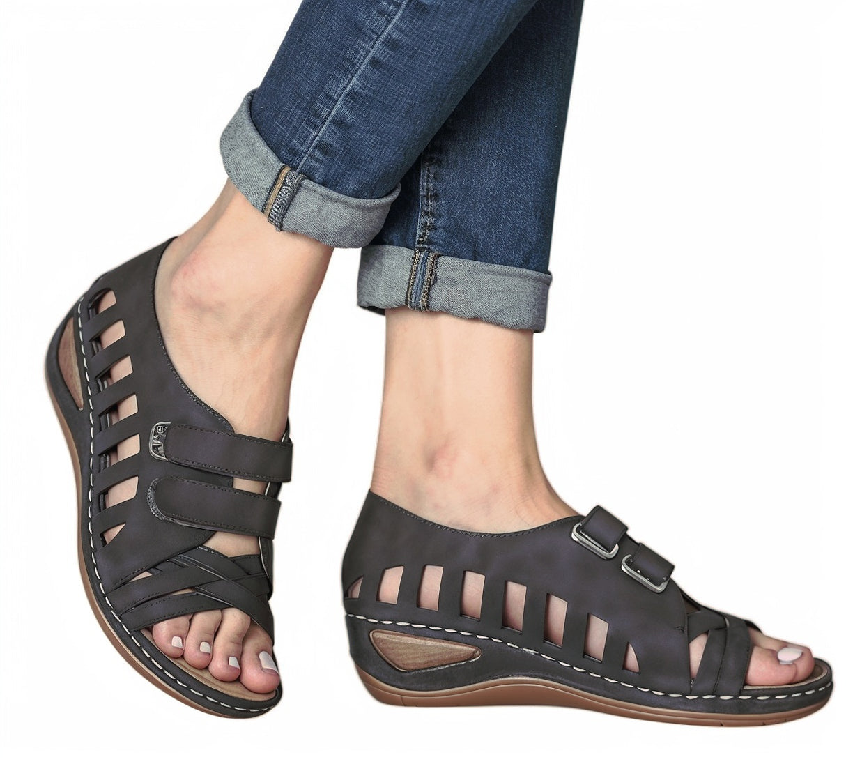 Hannah – Ultra wygodne Sandały Ortopedyczne Z Nowoczesnymi Wycięciami