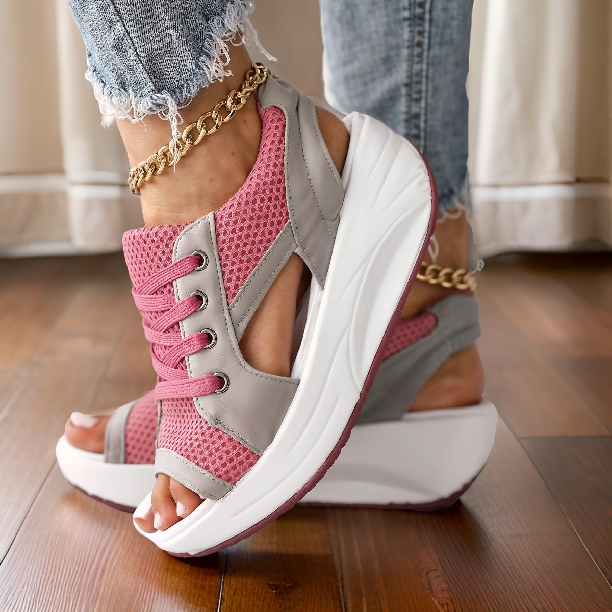 Sienna – Ortopedyczne Oddychające Damskie Buty Sportowe Sznurowane