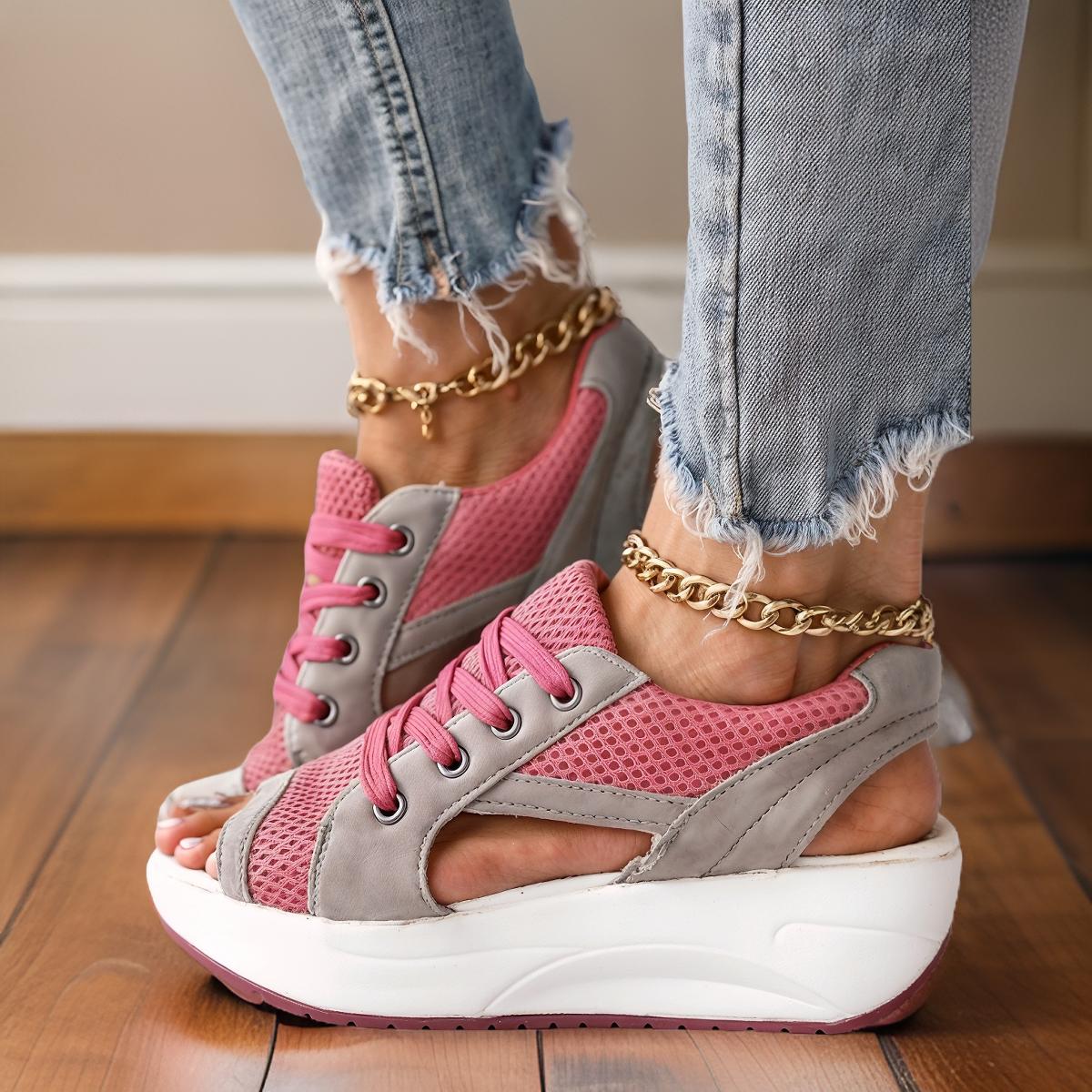 Sienna – Ortopedyczne Oddychające Damskie Buty Sportowe Sznurowane