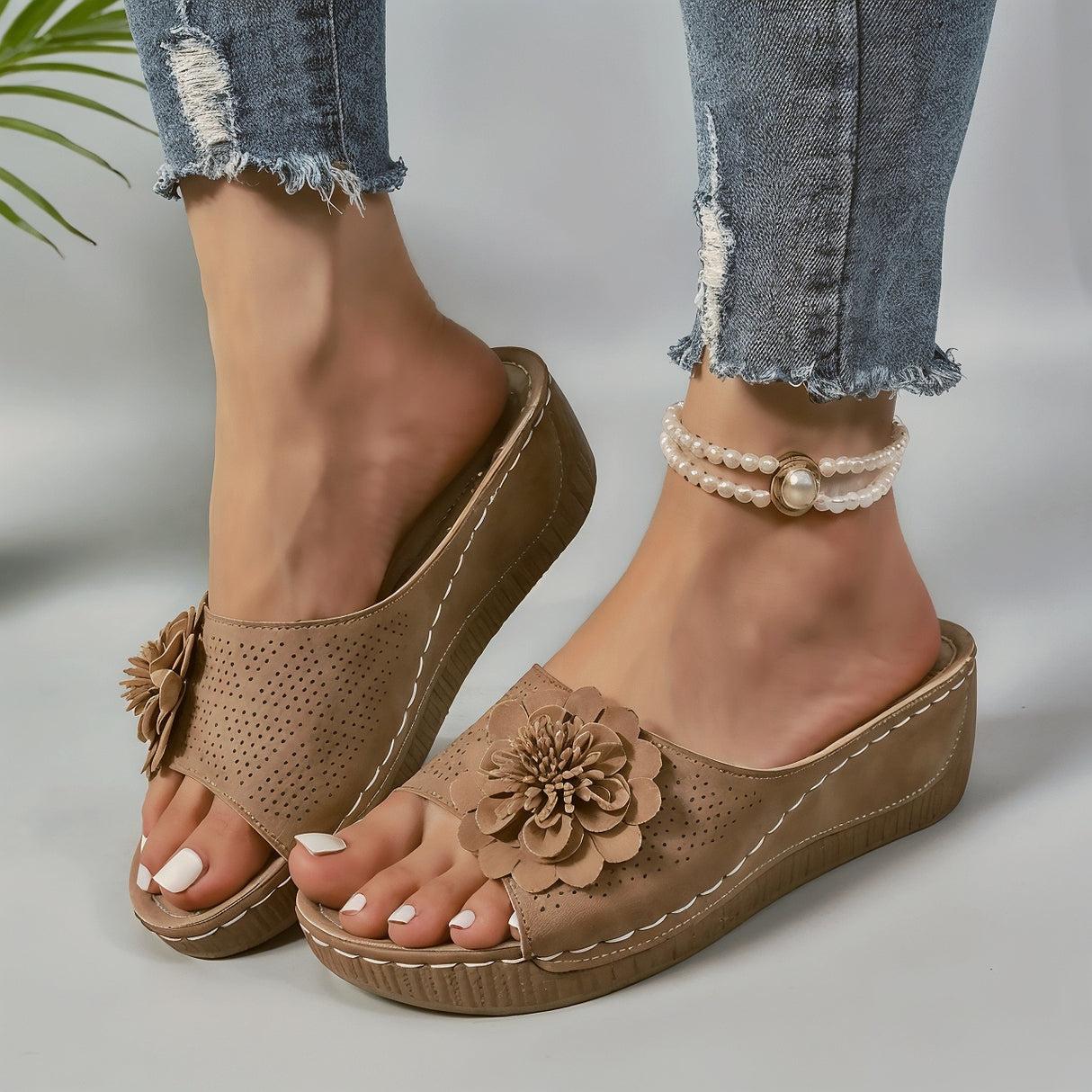 Olive – Ortopedyczne Sandały na Koturnie