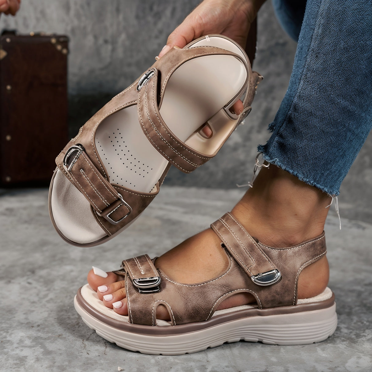 Helena – Niezwykle Wygodne Ortopedyczne Sandały Letnie z Wspierającą Podeszwą