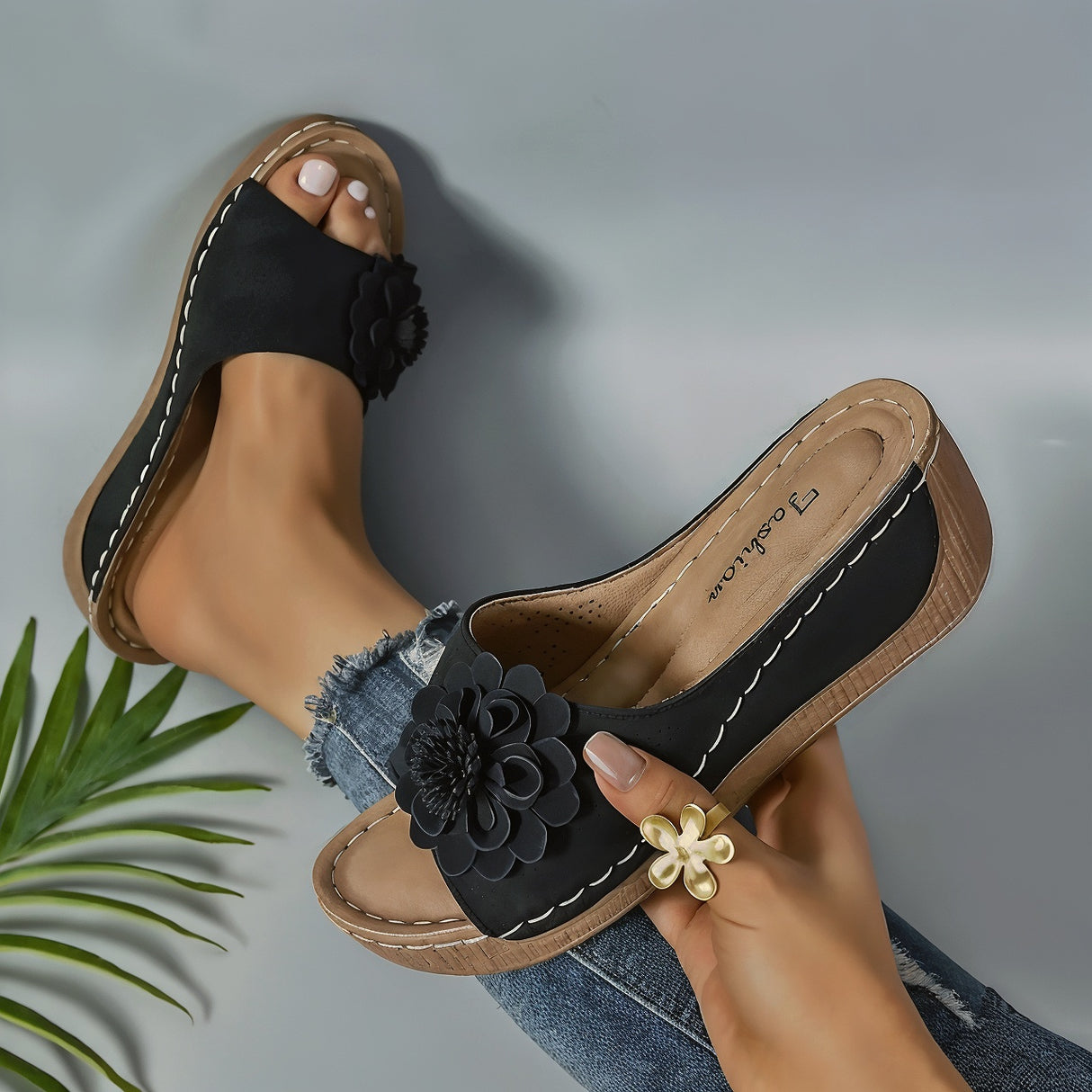 Olive – Ortopedyczne Sandały na Koturnie