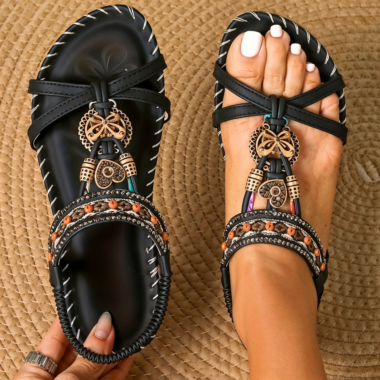 Bridget – Ultra Wygodne Ortopedyczne Letnie Sandały w Stylu Boho
