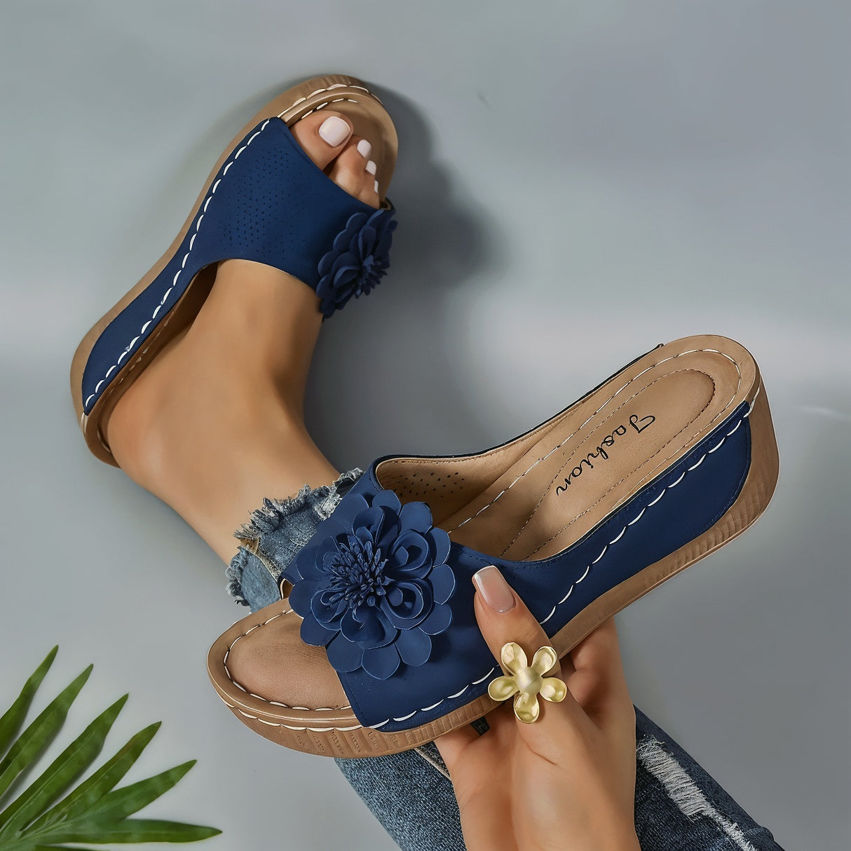 Olive – Ortopedyczne Sandały na Koturnie