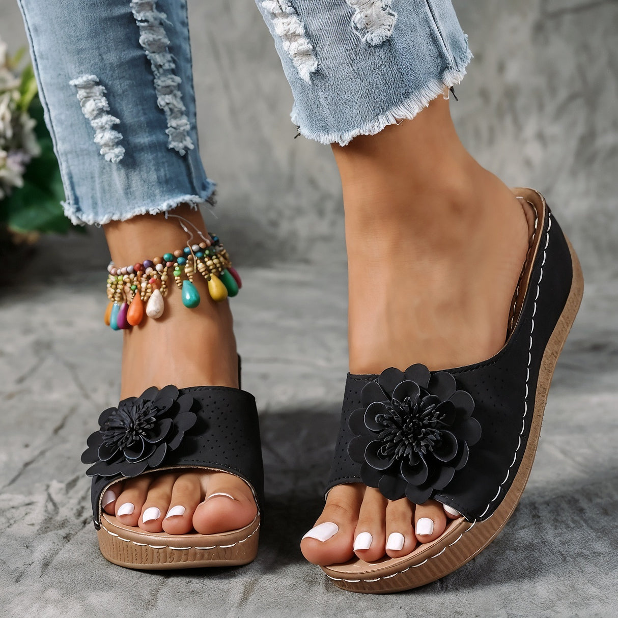 Olive – Ortopedyczne Sandały na Koturnie