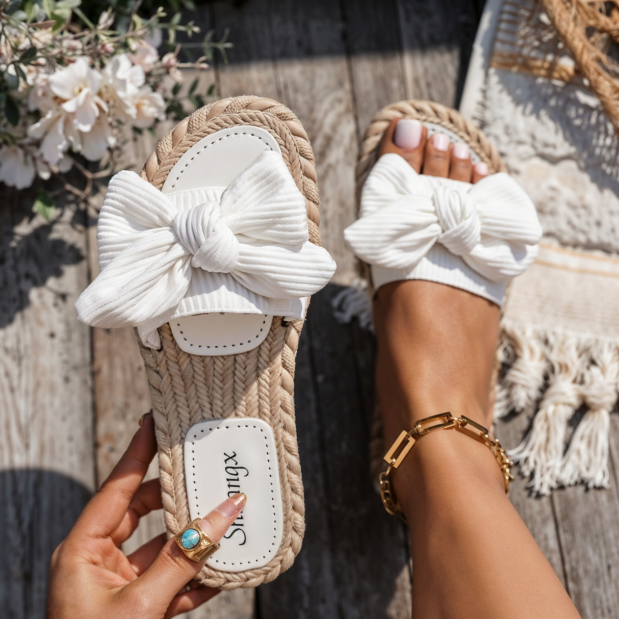 Diana – Ultra Wygodne Ortopedyczne Płaskie Sandały z Kokardą