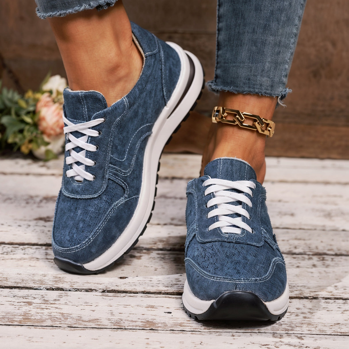 Virginia – Niezwykle Wygodne Ortopedyczne Sneakersy z Grubą Podeszwą dla Całodziennego Wsparcia