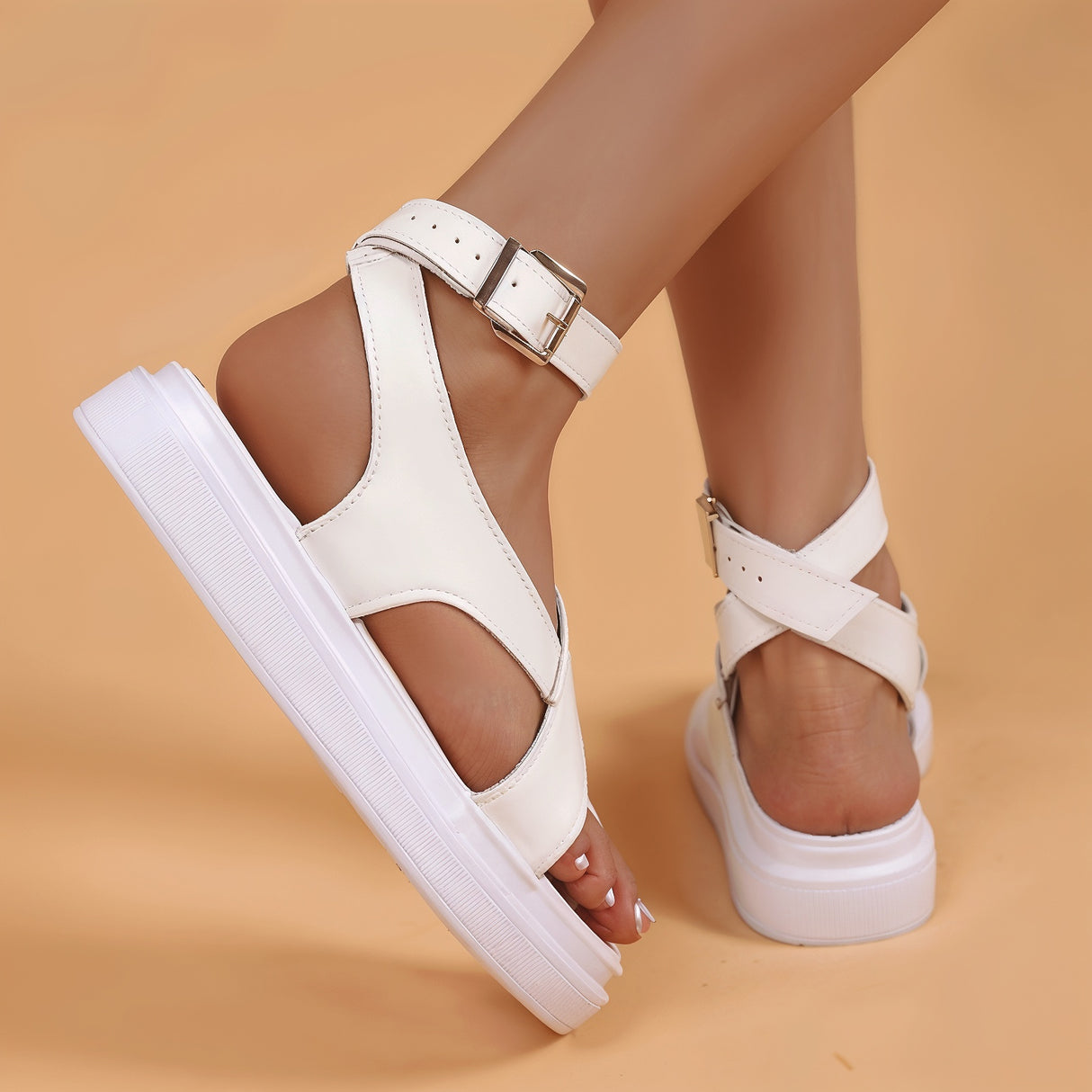 Elainne – Superwygodne Ortopedyczne Sandały Sportowe z Grubą Podeszwą