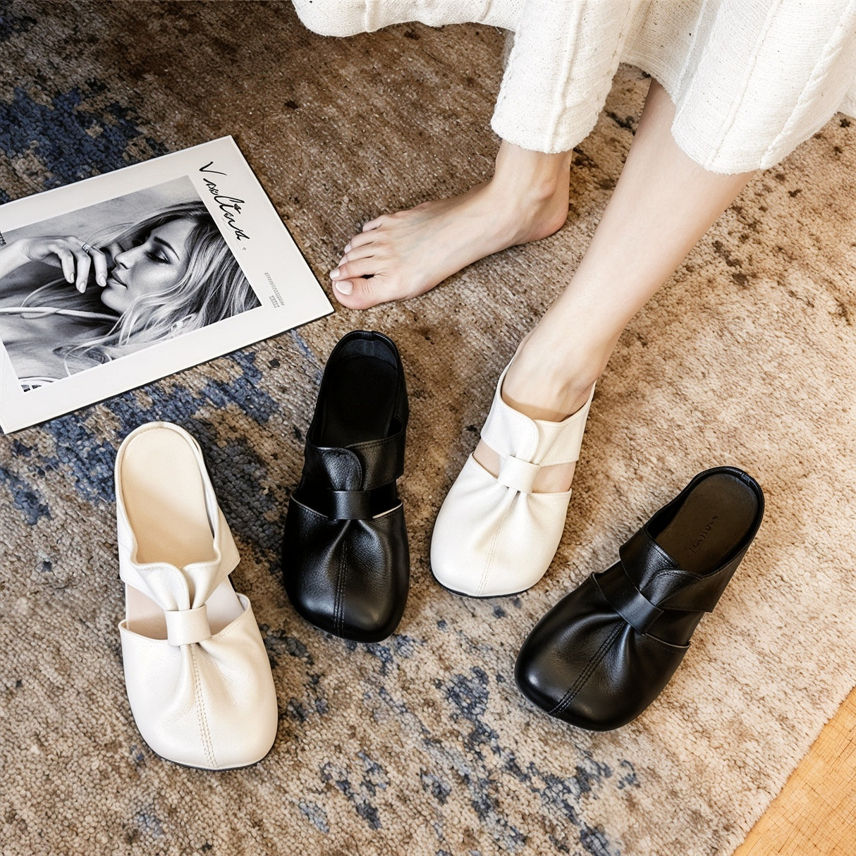 Zoe – Superwygodne Ortopedyczne Klapki Damskie z Ażurowym Wycięciem