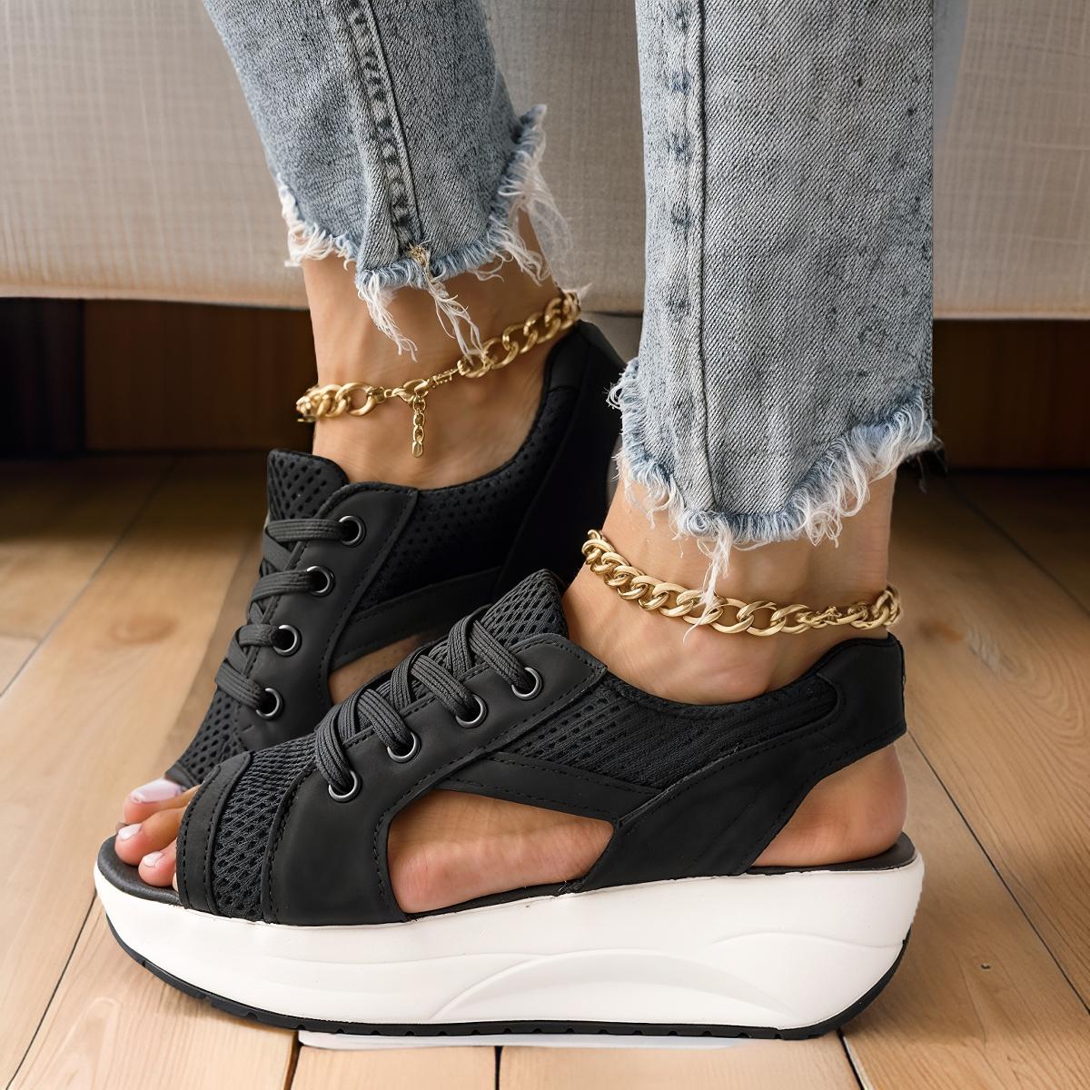 Sienna – Ortopedyczne Oddychające Damskie Buty Sportowe Sznurowane