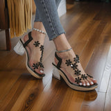 Eloria – Eleganckie Ortopedyczne Sandały z Kryształkami