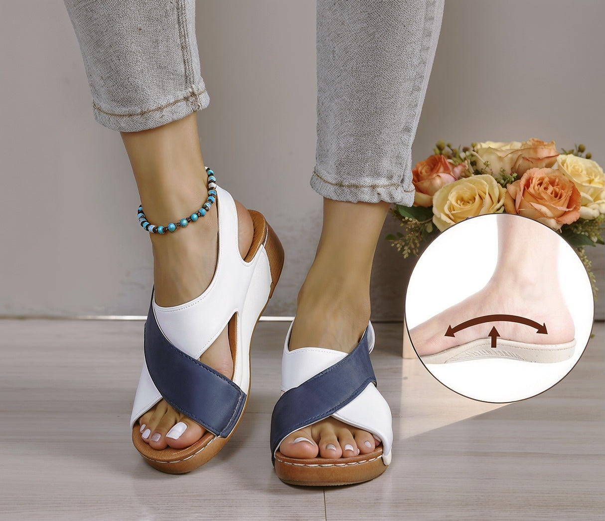 Cara - Ultra Wygodne Sandały Ortopedyczne Na Koturnie