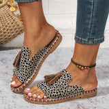 Barbara – Niezwykle Wygodne Ortopedyczne Wsuwane Sandały z Ozdobnym Chwościkiem