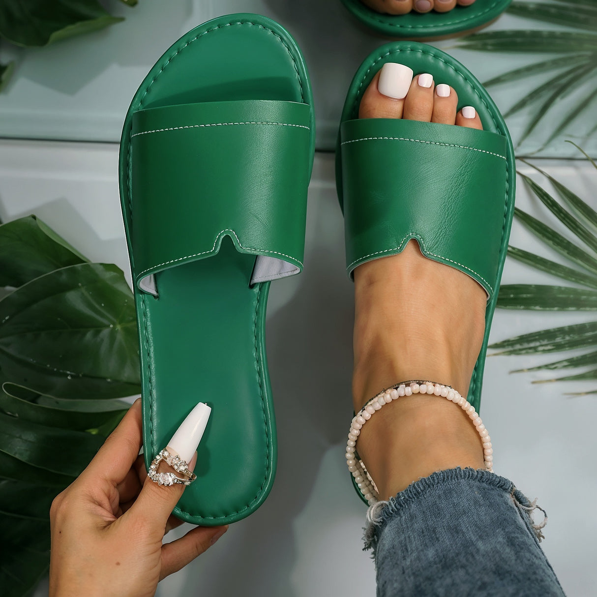 Ana – Ultra Wygodne Ortopedyczne Klapki Płaskie na Co Dzień i do Domu