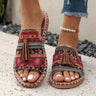 Barbara – Niezwykle Wygodne Ortopedyczne Wsuwane Sandały z Ozdobnym Chwościkiem