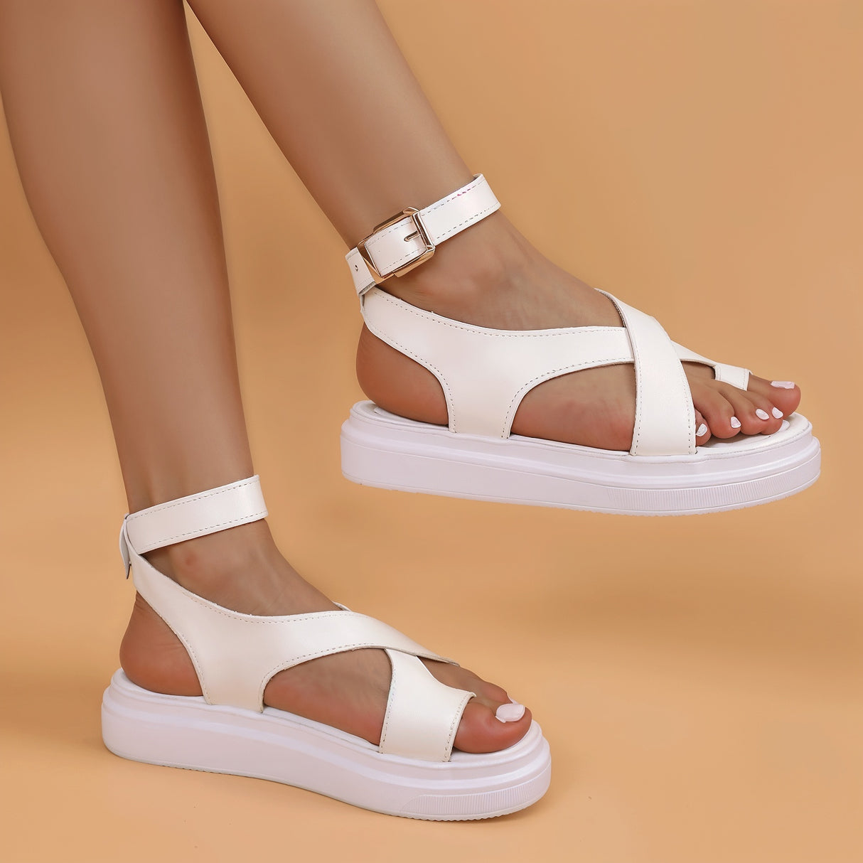 Elainne – Superwygodne Ortopedyczne Sandały Sportowe z Grubą Podeszwą