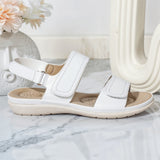 Bianca – Ultra Wygodne Ortopedyczne Sandały na Koturnie z Paskiem na Kostce