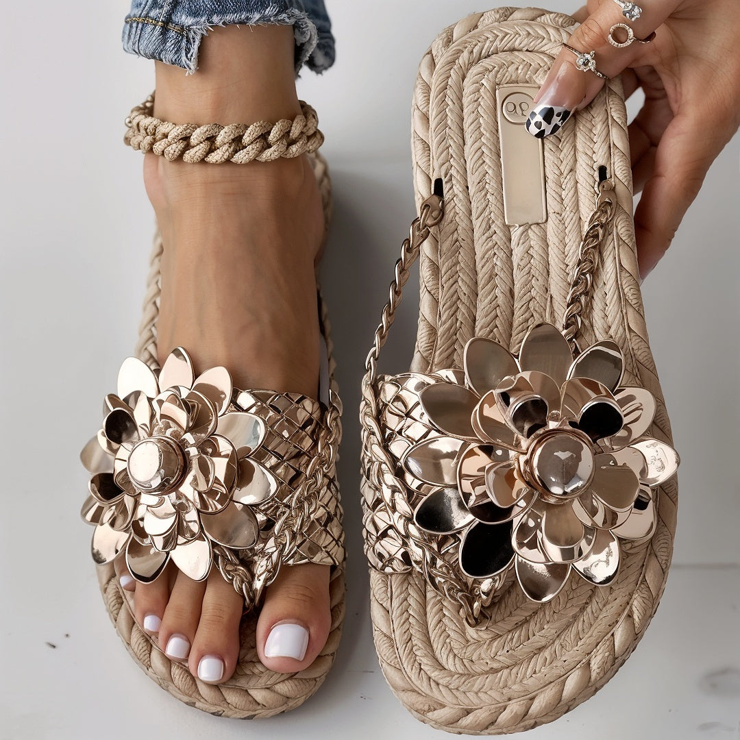 Ayla – Ultrawygodne Ortopedyczne Sandały Z Kwiatową Ozdobą